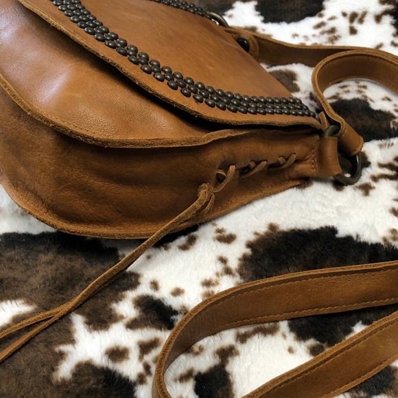 McFadin Western leather studded fringe saddle bag Texas Rodeo Cowgirl - Picture 5 of 16